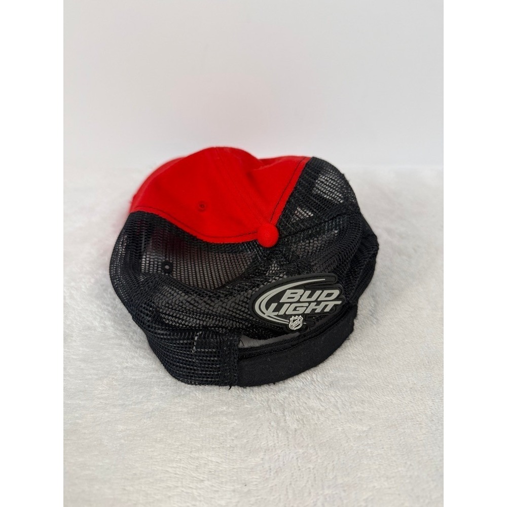 Chicago Blackhawks NHL Red Trucker Hat Bud Light Promo Kick10 Pro Gear - Picture 3 of 7